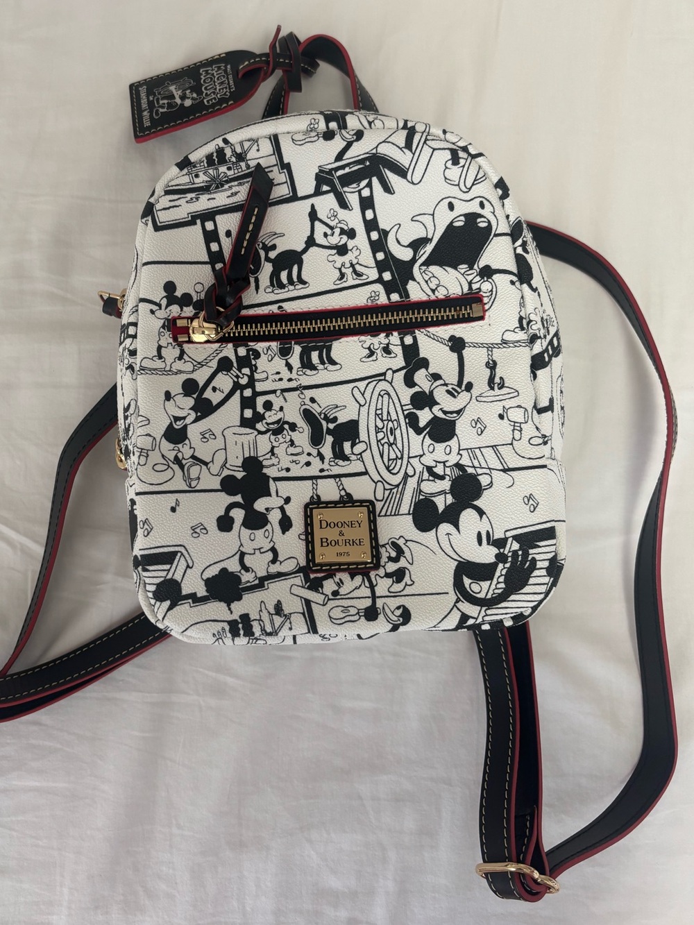 Authentic Dooney Bourke Backpack Mini Disney Mickey Mouse Steamboat Willie Bag - Picture 2 of 6